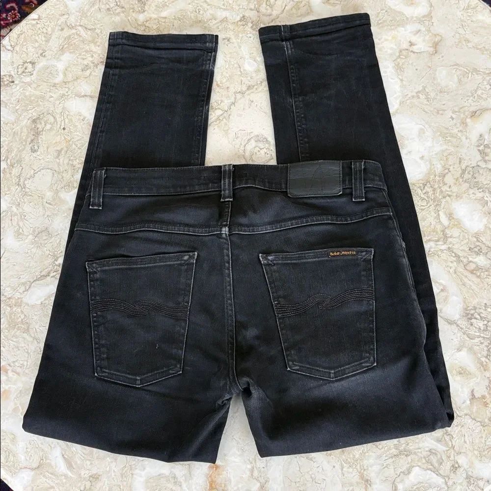 Nudie Jeans Grim Tim Dry Cold Black – Slim Straight – Premium Raw Denim - Picture 7 of 15